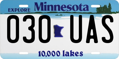 MN license plate 030UAS