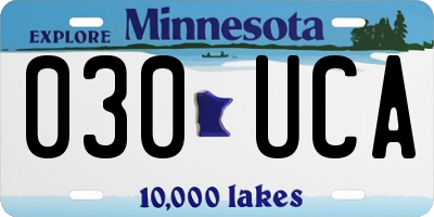 MN license plate 030UCA