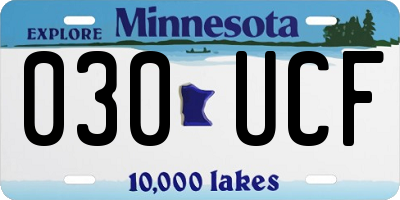 MN license plate 030UCF
