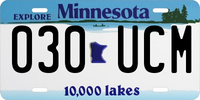 MN license plate 030UCM
