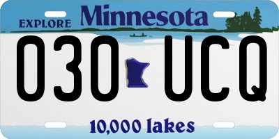 MN license plate 030UCQ