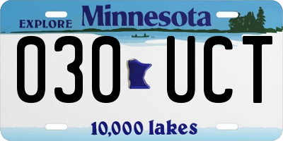 MN license plate 030UCT