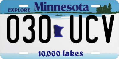 MN license plate 030UCV