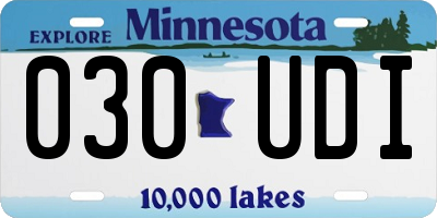 MN license plate 030UDI