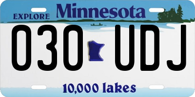 MN license plate 030UDJ