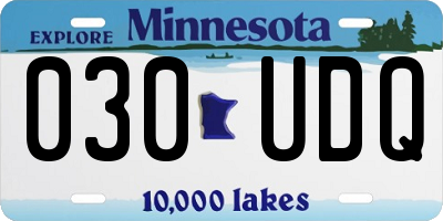 MN license plate 030UDQ