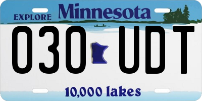 MN license plate 030UDT