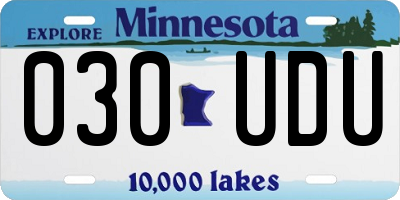 MN license plate 030UDU