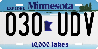 MN license plate 030UDV