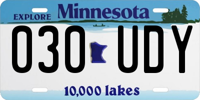 MN license plate 030UDY