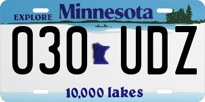 MN license plate 030UDZ