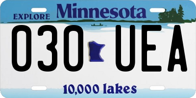 MN license plate 030UEA