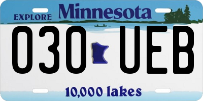 MN license plate 030UEB