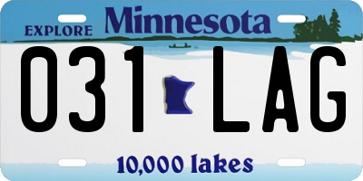 MN license plate 031LAG