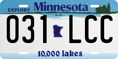 MN license plate 031LCC