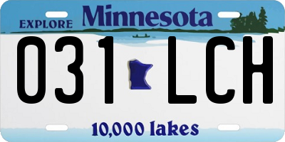 MN license plate 031LCH