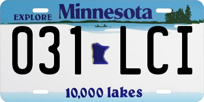 MN license plate 031LCI