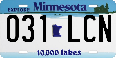 MN license plate 031LCN