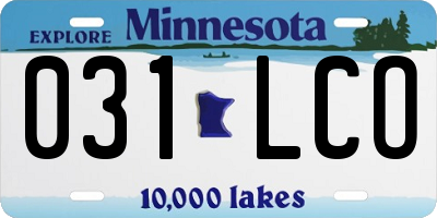 MN license plate 031LCO