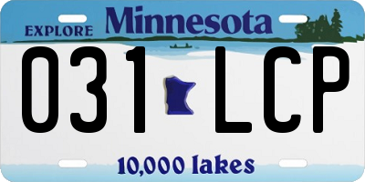 MN license plate 031LCP