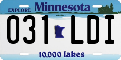 MN license plate 031LDI