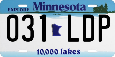 MN license plate 031LDP