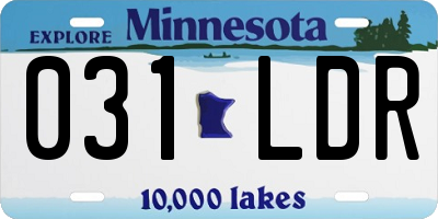 MN license plate 031LDR