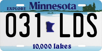 MN license plate 031LDS