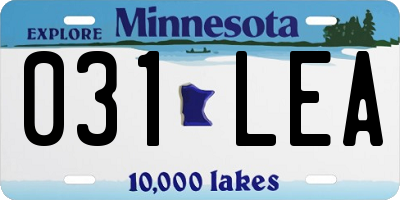 MN license plate 031LEA