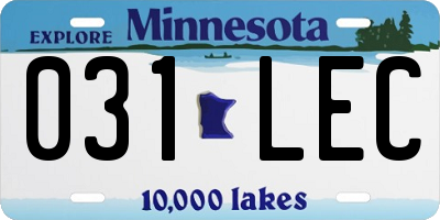 MN license plate 031LEC