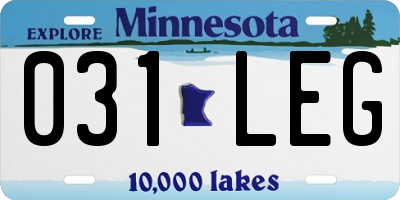 MN license plate 031LEG