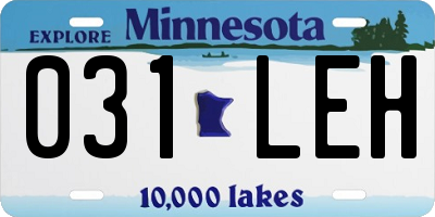 MN license plate 031LEH