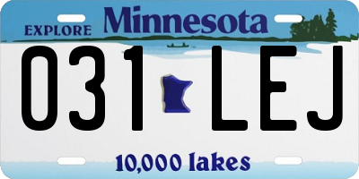 MN license plate 031LEJ