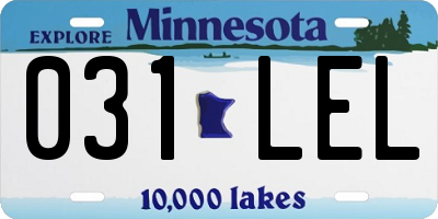 MN license plate 031LEL