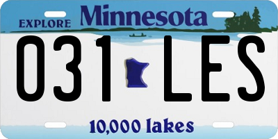 MN license plate 031LES