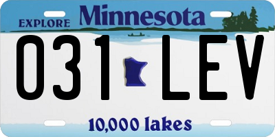 MN license plate 031LEV