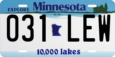 MN license plate 031LEW
