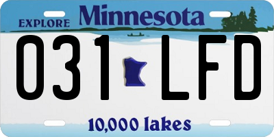MN license plate 031LFD