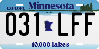 MN license plate 031LFF