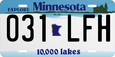 MN license plate 031LFH