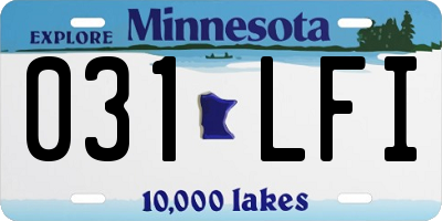 MN license plate 031LFI