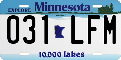 MN license plate 031LFM