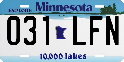 MN license plate 031LFN