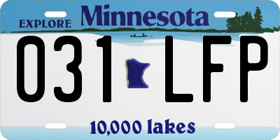 MN license plate 031LFP