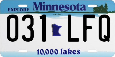 MN license plate 031LFQ