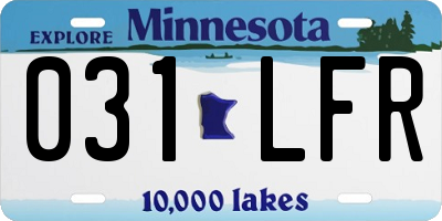 MN license plate 031LFR