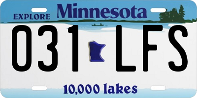 MN license plate 031LFS