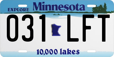 MN license plate 031LFT