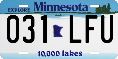 MN license plate 031LFU