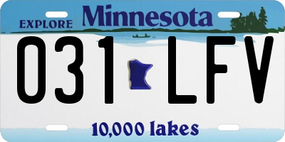 MN license plate 031LFV